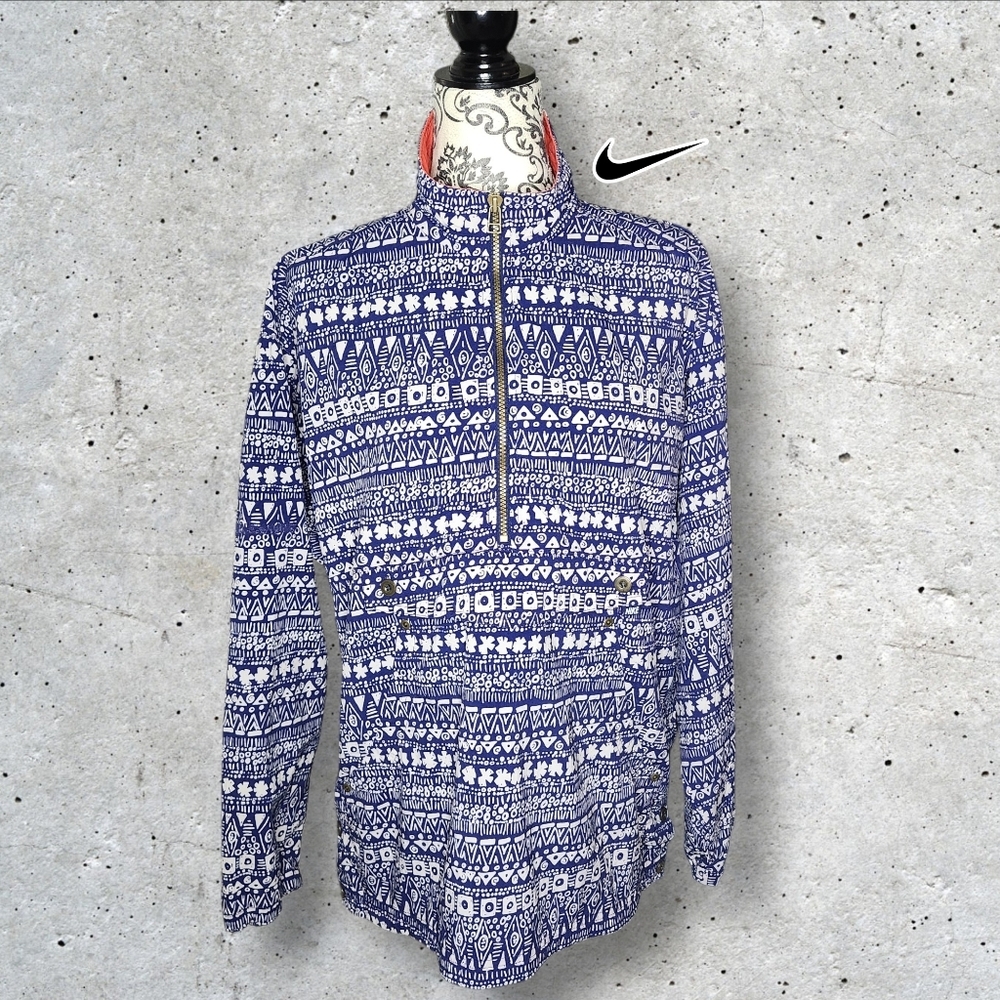 VTG ⭐️ NIKE Tribal Print Nylon Anorak Jacket - Medium